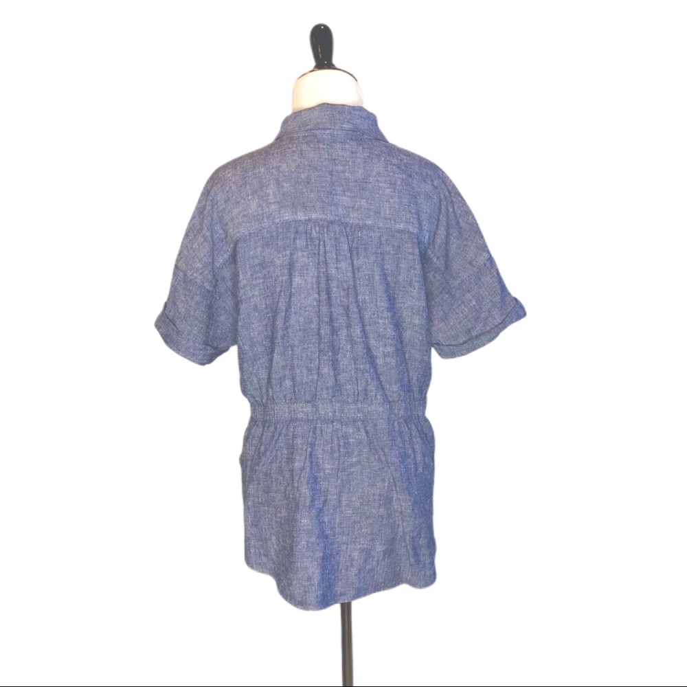 Carlson Chambray Linen Button Up Top - Picture 3 of 5